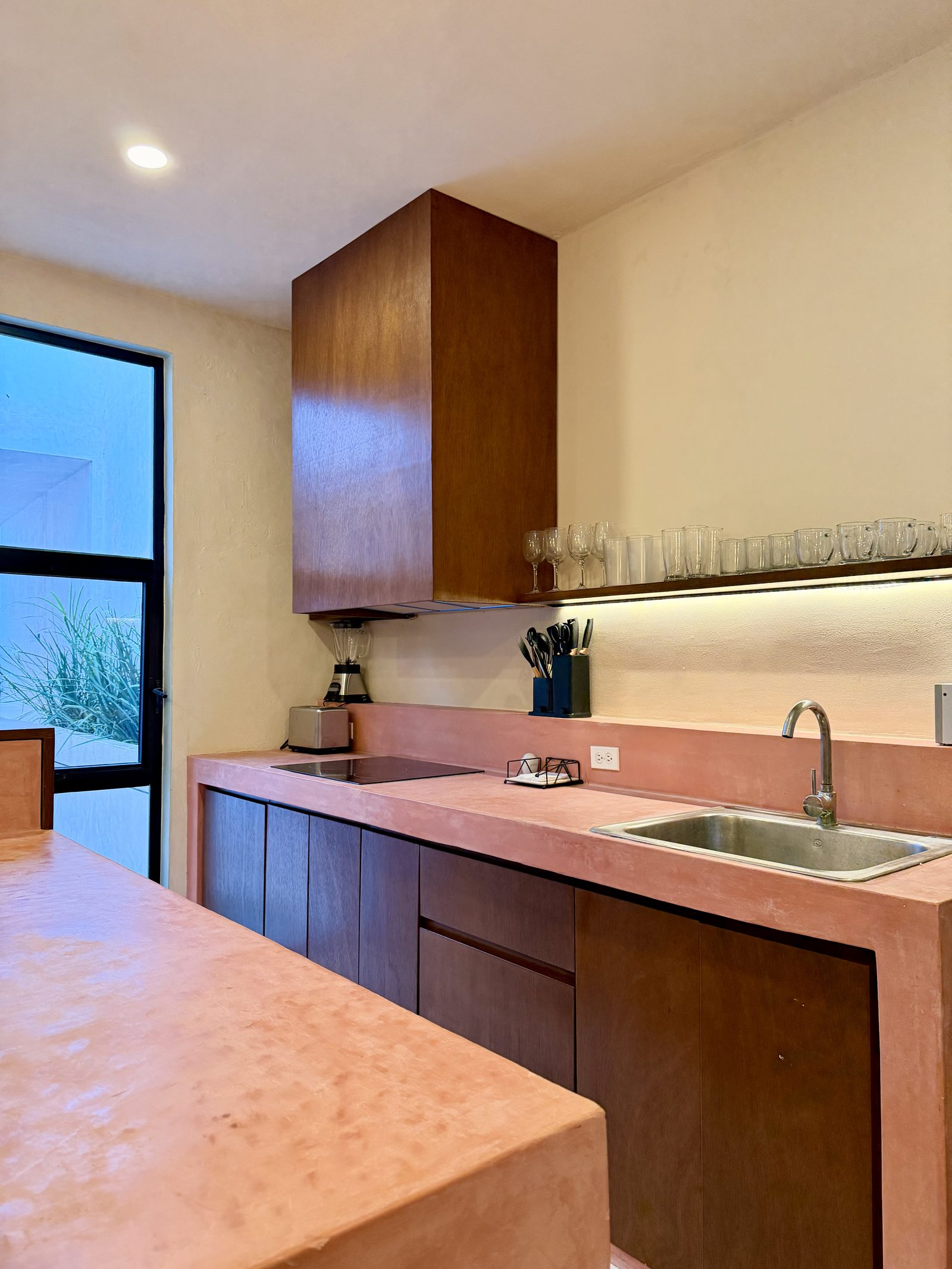 Kitchen counter and sink